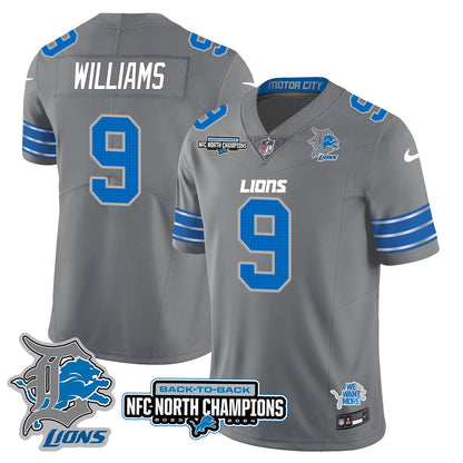 Custom Gender/Name DET 2024 NFC North Champions Gold Jersey N3 - All Stitched
