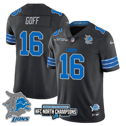 Custom Gender/Name DET 2024 NFC North Champions Gold Jersey N3 - All Stitched