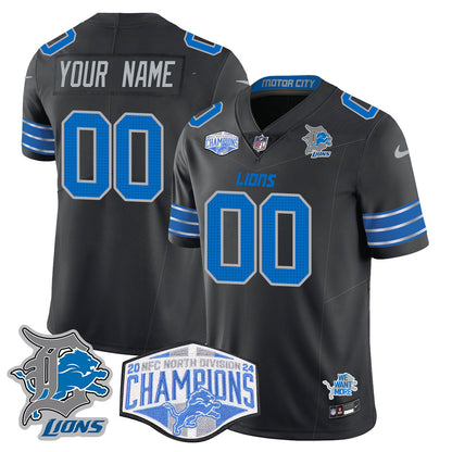 Custom Gender/Name DET 2024 NFC North Champions Gold Jersey - All Stitched