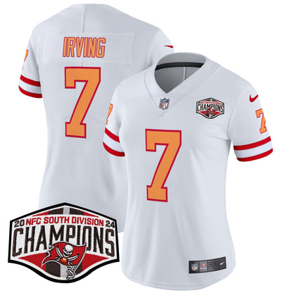 Women's TB Creamsicle 2024 NFC South Division Champions Patch Vapor Limited Jersey - All Stitched