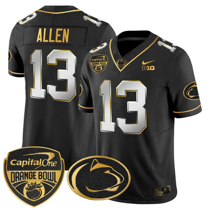 PSU Orange Bowl Patch Gold Vapor Limited Jersey V2 - All Stitched