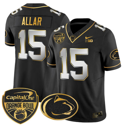 PSU Orange Bowl Patch Gold Vapor Limited Jersey V2 - All Stitched