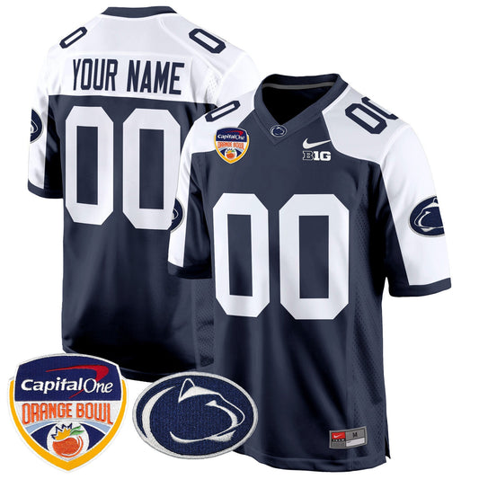 PSU Orange Bowl Patch Game Custom Jersey - Stitched