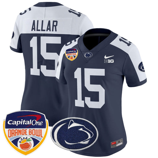 Women's PSU Orange Bowl Patch Vapor Limited Jersey V2 - Stitched
