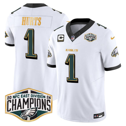 Eagles 2024 NFC East Division Champions Gold Trim Vapor Limited Jersey - All Stitched