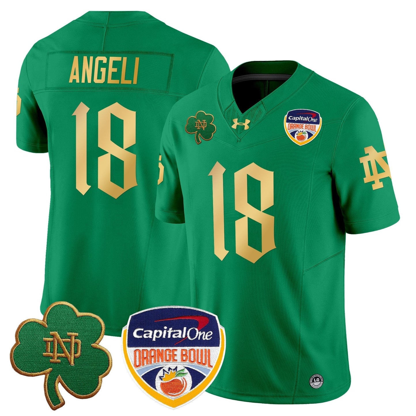 ND 2024 Orange Bowl Patch Vapor Limited Jersey V2 - All Stitched