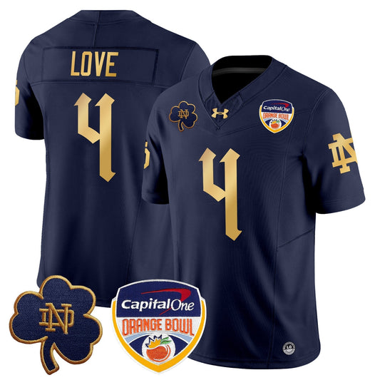 ND 2024 Orange Bowl Patch Vapor Limited Jersey V2 - Stitched