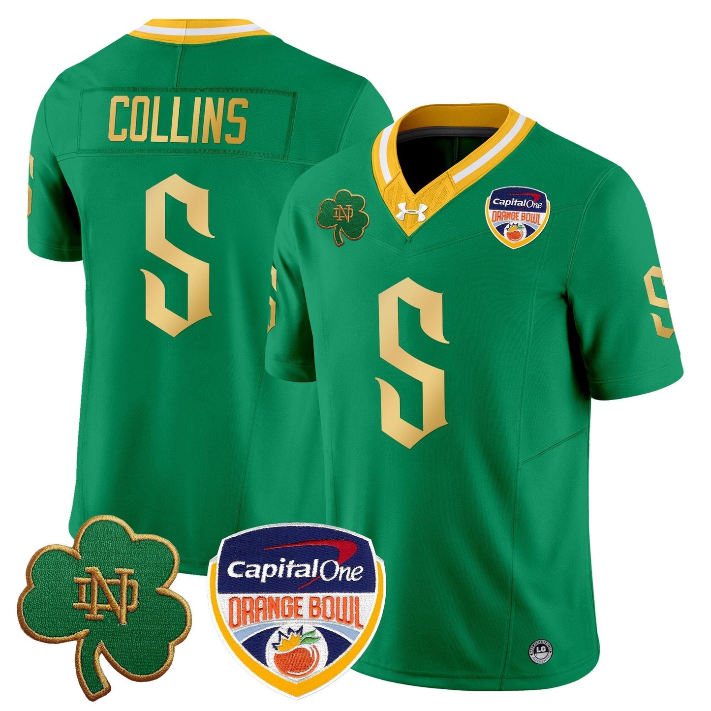 ND 2024 Orange Bowl Patch Vapor Limited Jersey V2 - All Stitched
