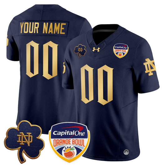ND 2024 Orange Bowl Patch Vapor Limited Custom Jersey V2 - Stitched