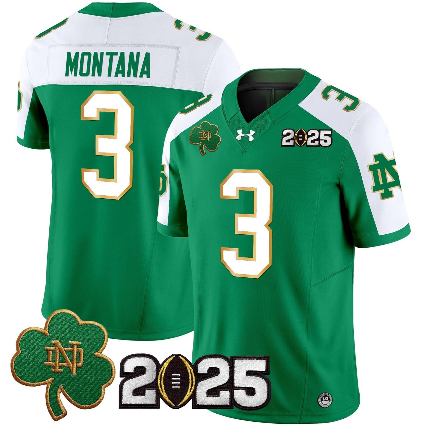 Notre Dame Fighting Irish 2025 CFP Final Patch Vapor Limited Jersey - All Stitched