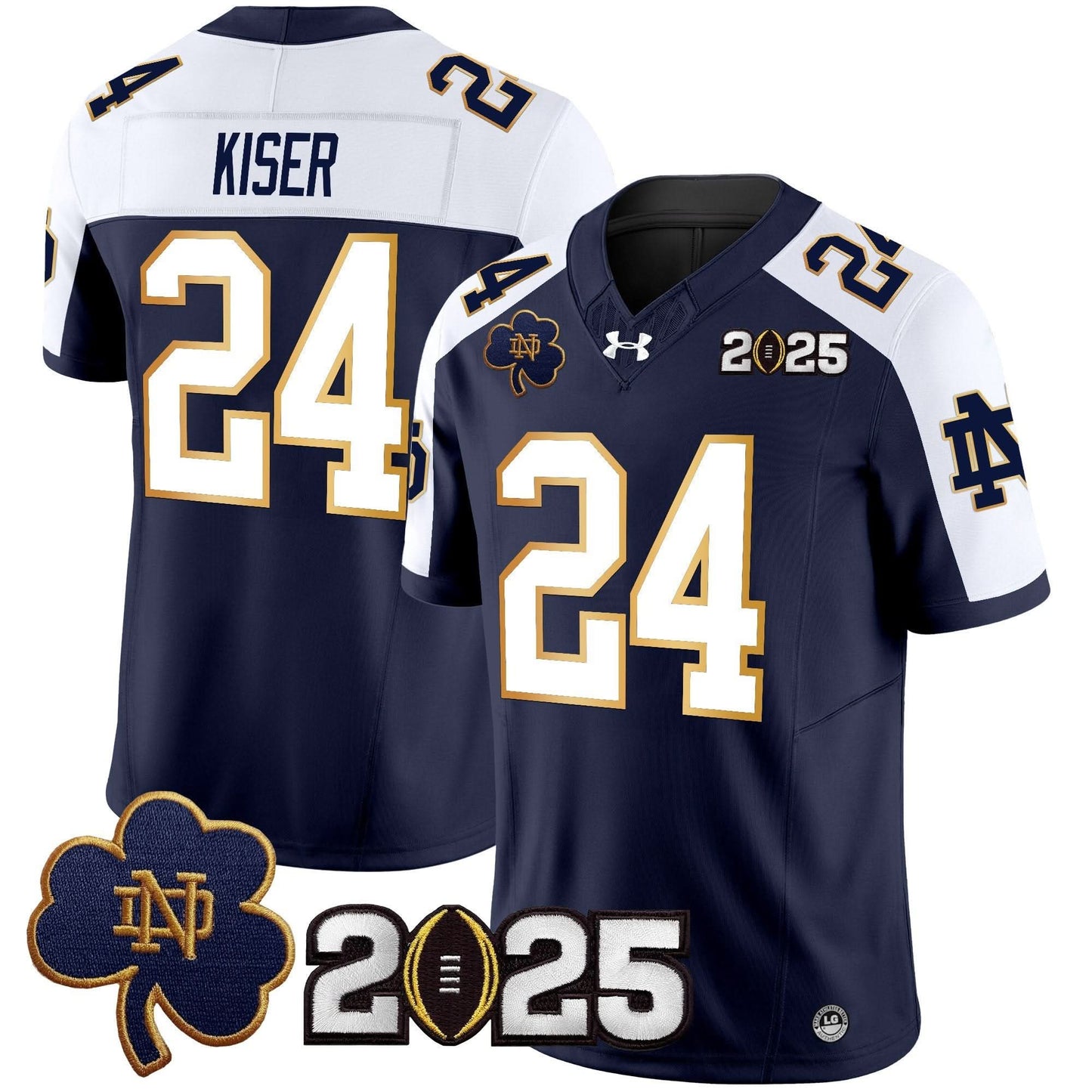 Notre Dame Fighting Irish 2025 CFP Final Patch Vapor Limited Jersey - All Stitched