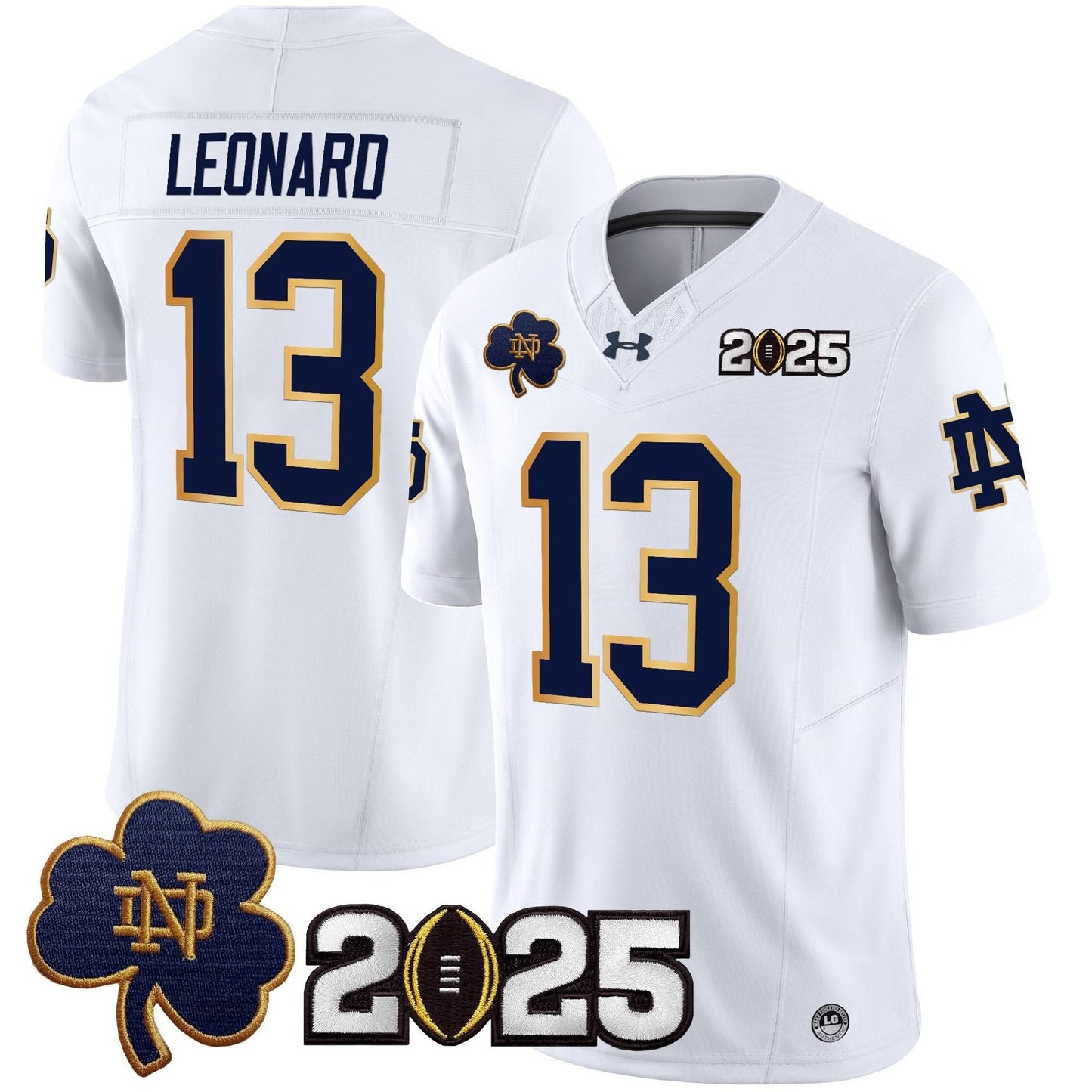 Notre Dame Fighting Irish 2025 CFP Final Patch Vapor Limited Jersey - All Stitched