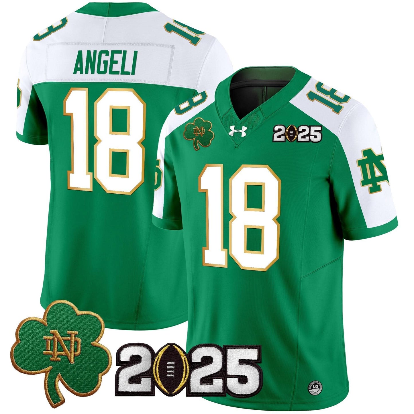 Notre Dame Fighting Irish 2025 CFP Final Patch Vapor Limited Jersey - All Stitched