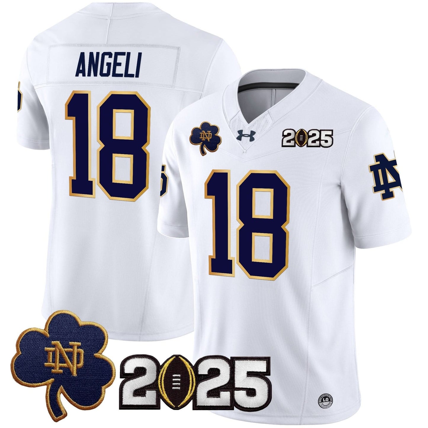 Notre Dame Fighting Irish 2025 CFP Final Patch Vapor Limited Jersey - All Stitched