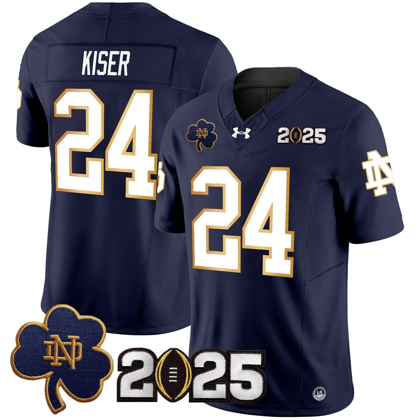 Notre Dame Fighting Irish 2025 CFP Final Patch Vapor Limited Jersey - All Stitched