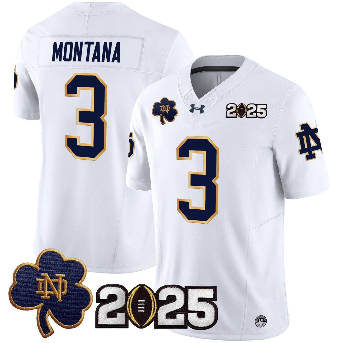 Notre Dame Fighting Irish 2025 CFP Final Patch Vapor Limited Jersey - All Stitched