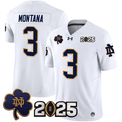 Notre Dame Fighting Irish 2025 CFP Final Patch Vapor Limited Jersey - All Stitched