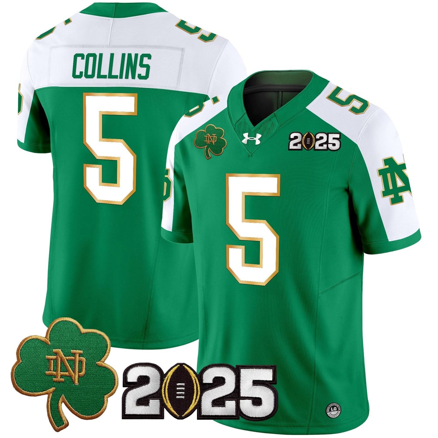 Notre Dame Fighting Irish 2025 CFP Final Patch Vapor Limited Jersey - All Stitched