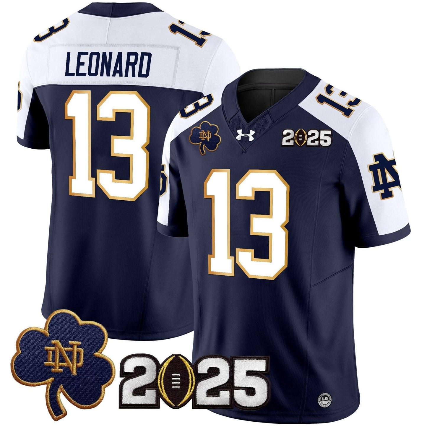 Notre Dame Fighting Irish 2025 CFP Final Patch Vapor Limited Jersey - All Stitched