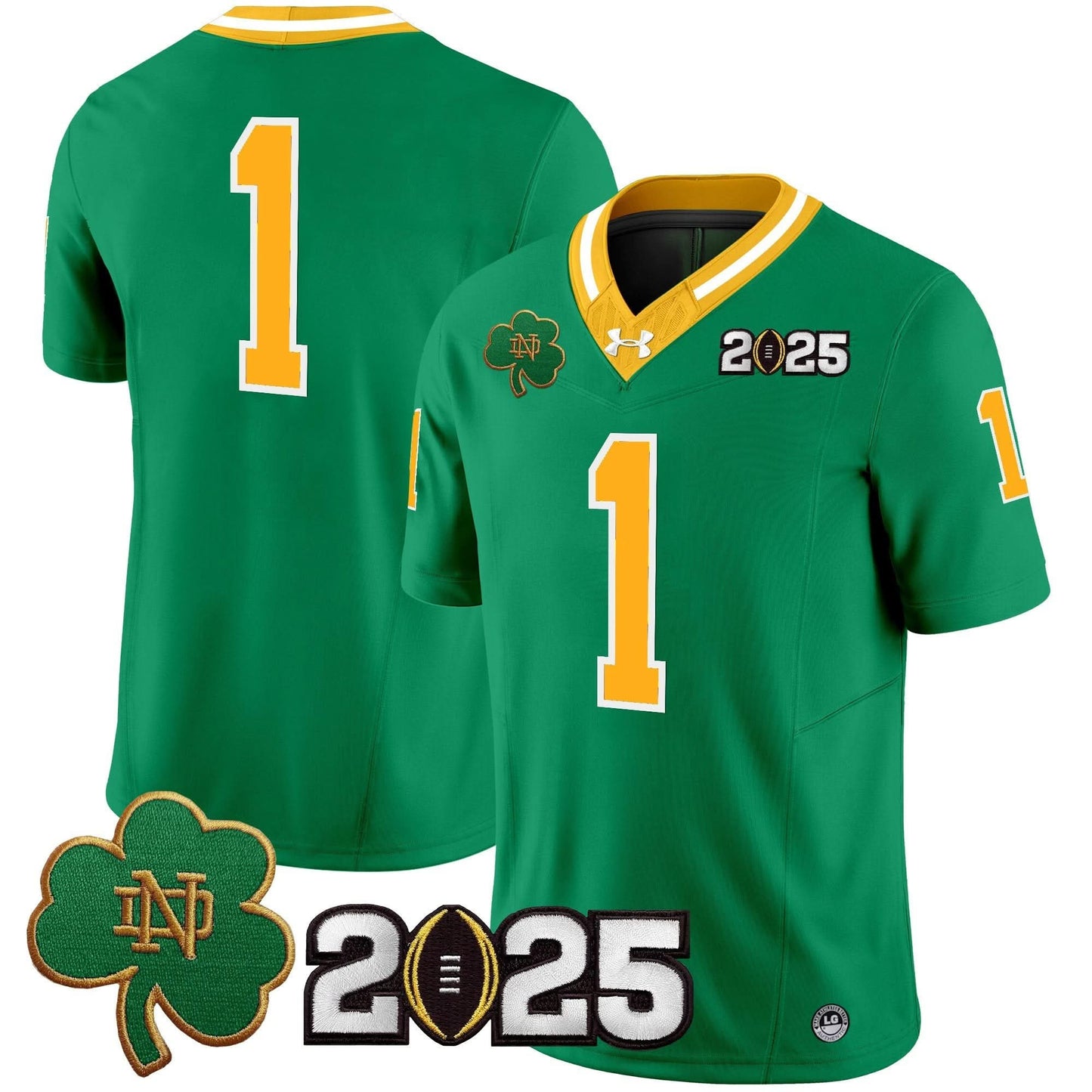 Notre Dame Fighting Irish 2025 CFP Final Patch Vapor Limited Jersey - All Stitched