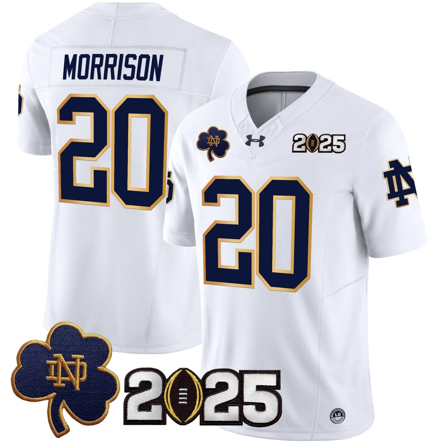 Notre Dame Fighting Irish 2025 CFP Final Patch Vapor Limited Jersey - All Stitched