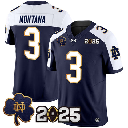 Notre Dame Fighting Irish 2025 CFP Final Patch Vapor Limited Jersey - All Stitched
