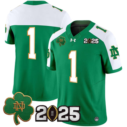 Notre Dame Fighting Irish 2025 CFP Final Patch Vapor Limited Jersey - All Stitched