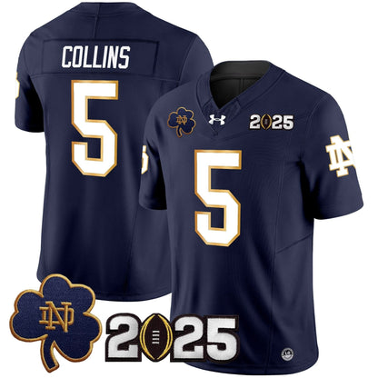 Notre Dame Fighting Irish 2025 CFP Final Patch Vapor Limited Jersey - All Stitched