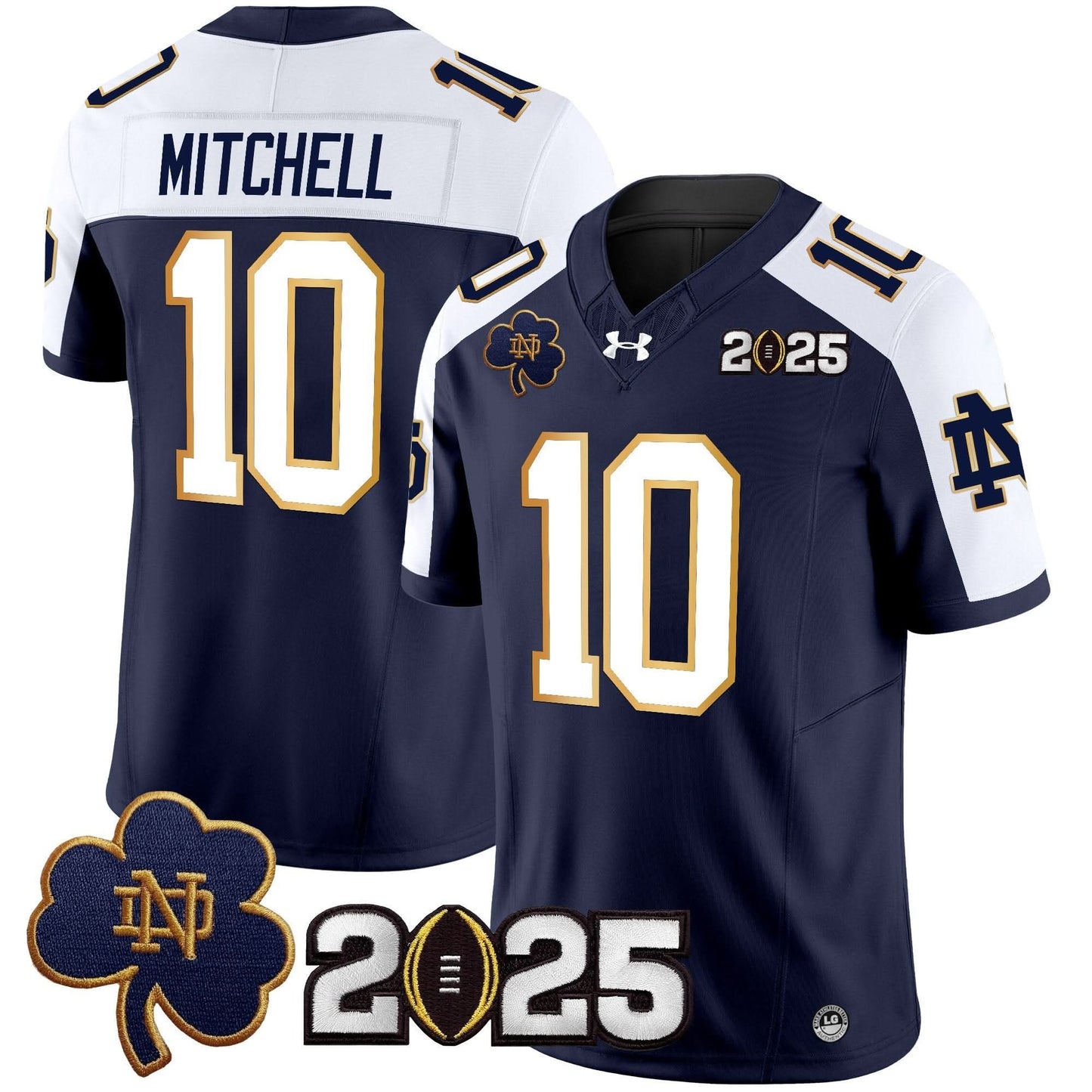 Notre Dame Fighting Irish 2025 CFP Final Patch Vapor Limited Jersey - All Stitched