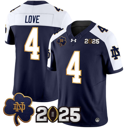 Notre Dame Fighting Irish 2025 CFP Final Patch Vapor Limited Jersey - All Stitched