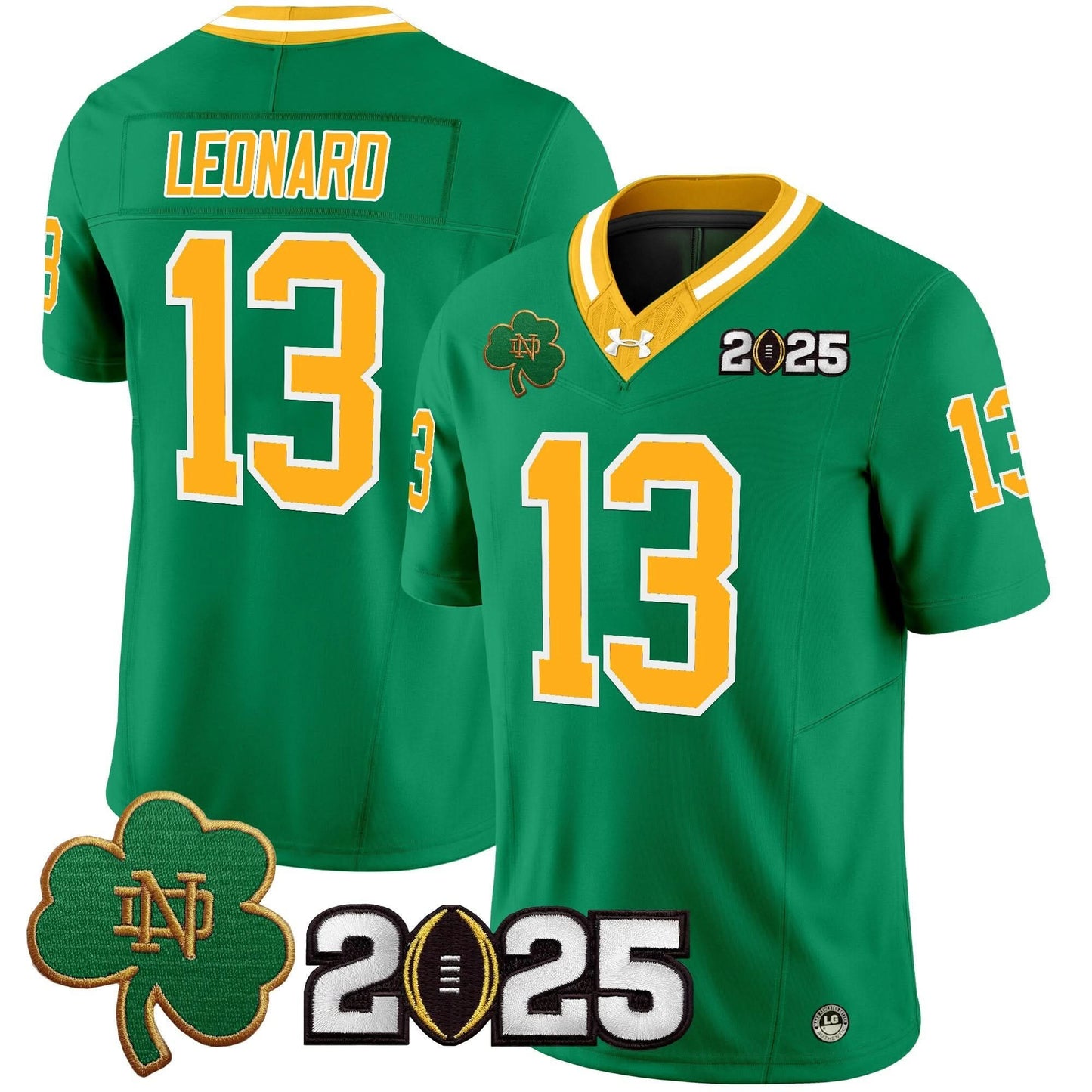 Notre Dame Fighting Irish 2025 CFP Final Patch Vapor Limited Jersey - All Stitched