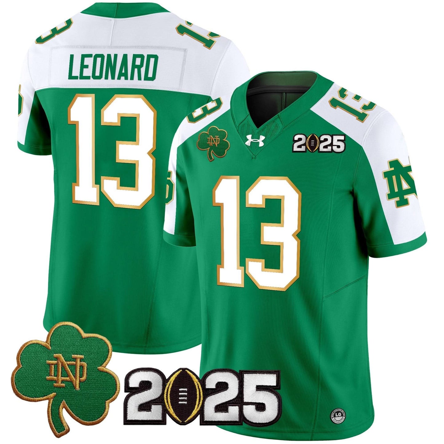 Notre Dame Fighting Irish 2025 CFP Final Patch Vapor Limited Jersey - All Stitched