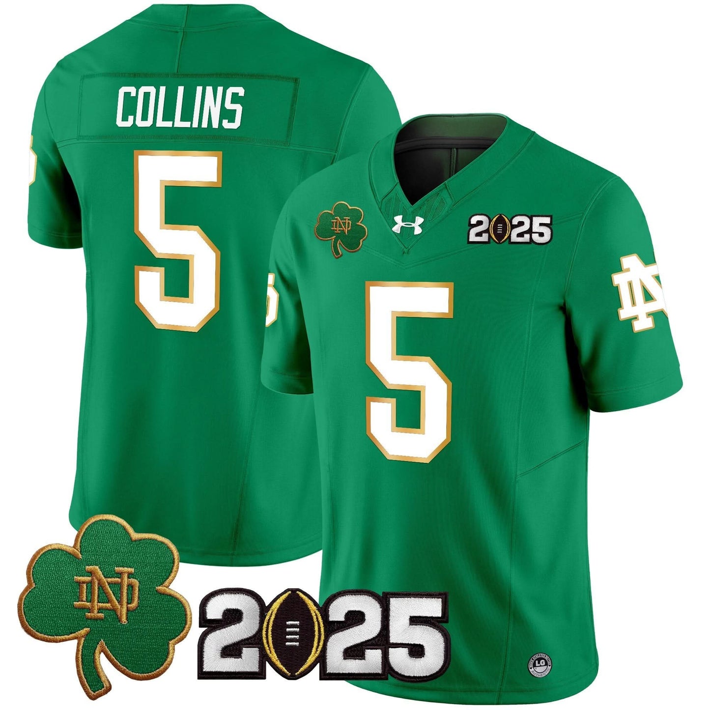 Notre Dame Fighting Irish 2025 CFP Final Patch Vapor Limited Jersey - All Stitched