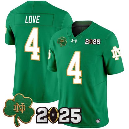 Notre Dame Fighting Irish 2025 CFP Final Patch Vapor Limited Jersey - All Stitched