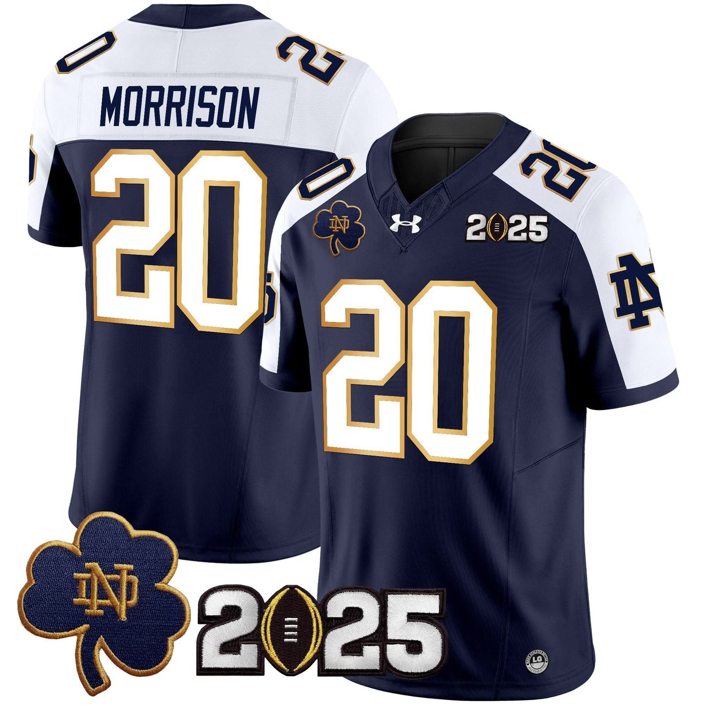 Notre Dame Fighting Irish 2025 CFP Final Patch Vapor Limited Jersey - All Stitched