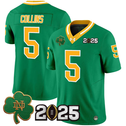 Notre Dame Fighting Irish 2025 CFP Final Patch Vapor Limited Jersey - All Stitched