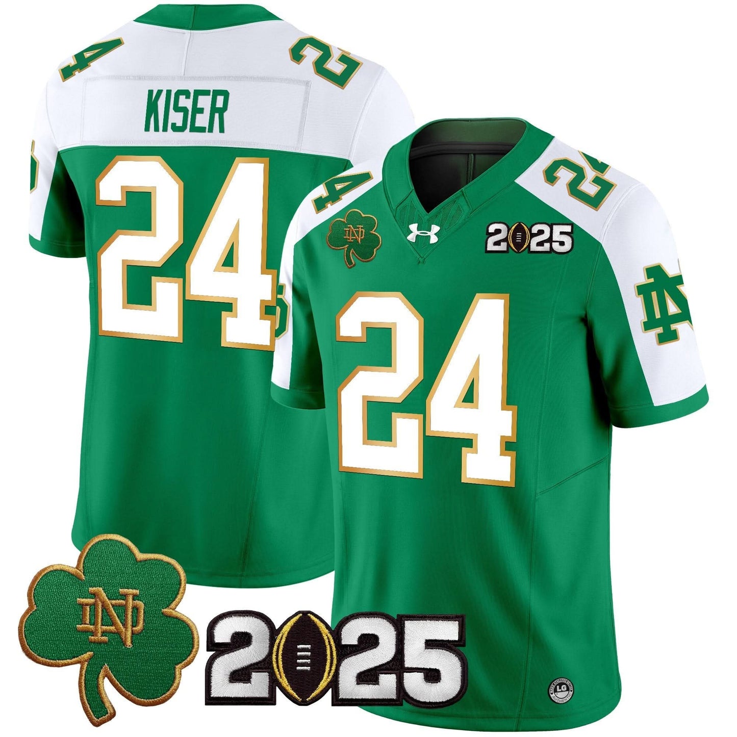 Notre Dame Fighting Irish 2025 CFP Final Patch Vapor Limited Jersey - All Stitched