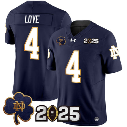 Notre Dame Fighting Irish 2025 CFP Final Patch Vapor Limited Jersey - All Stitched