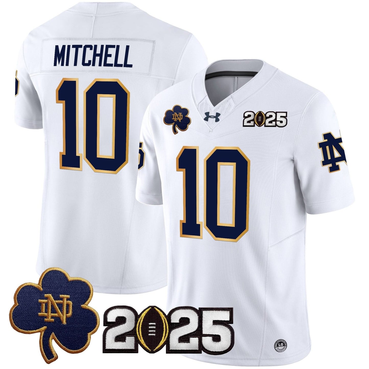 Notre Dame Fighting Irish 2025 CFP Final Patch Vapor Limited Jersey - All Stitched