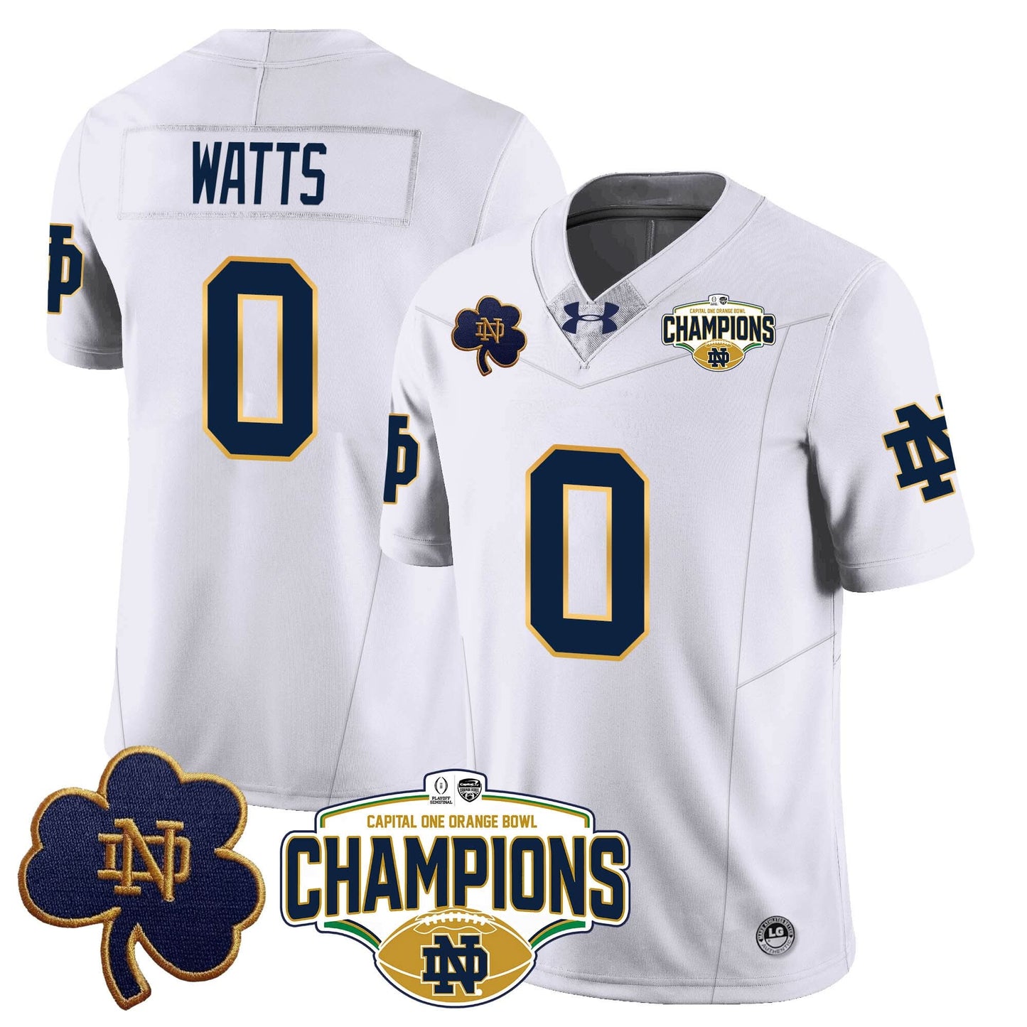 Notre Dame Fighting Irish 2025 Orange Bowl Champions Jersey N5 - All Stitched