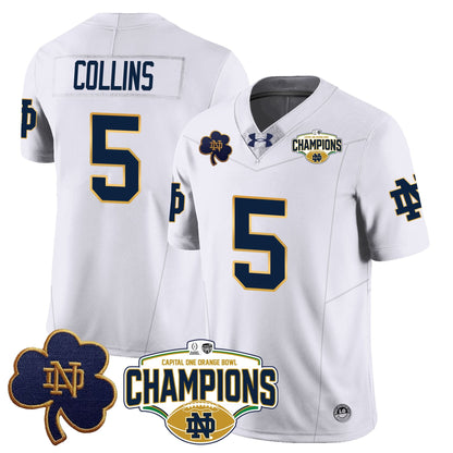 Notre Dame Fighting Irish 2025 Orange Bowl Champions Jersey N5 - All Stitched