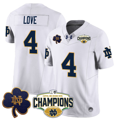 Notre Dame Fighting Irish 2025 Orange Bowl Champions Jersey N5 - All Stitched