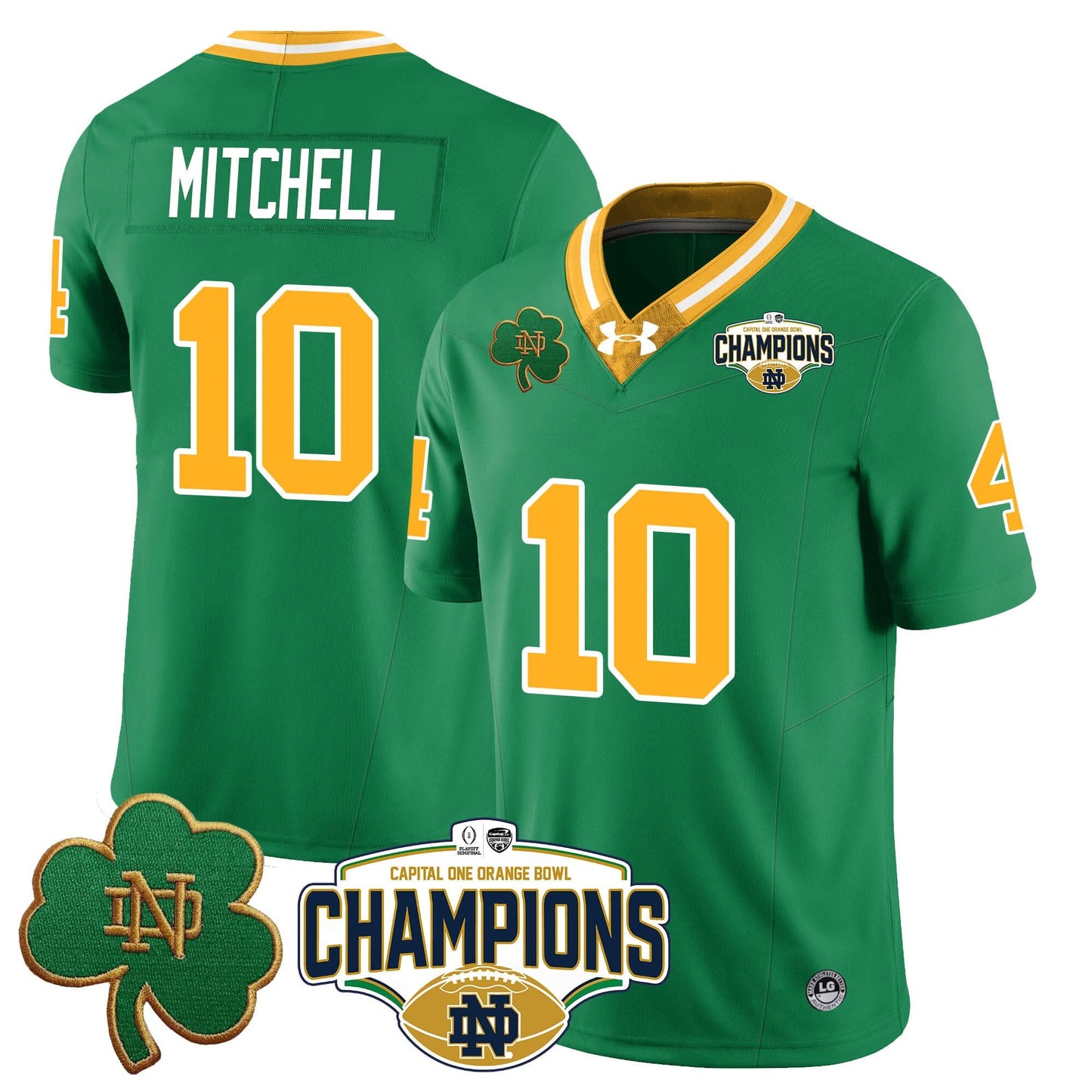 Notre Dame Fighting Irish 2025 Orange Bowl Champions Jersey N5 - All Stitched