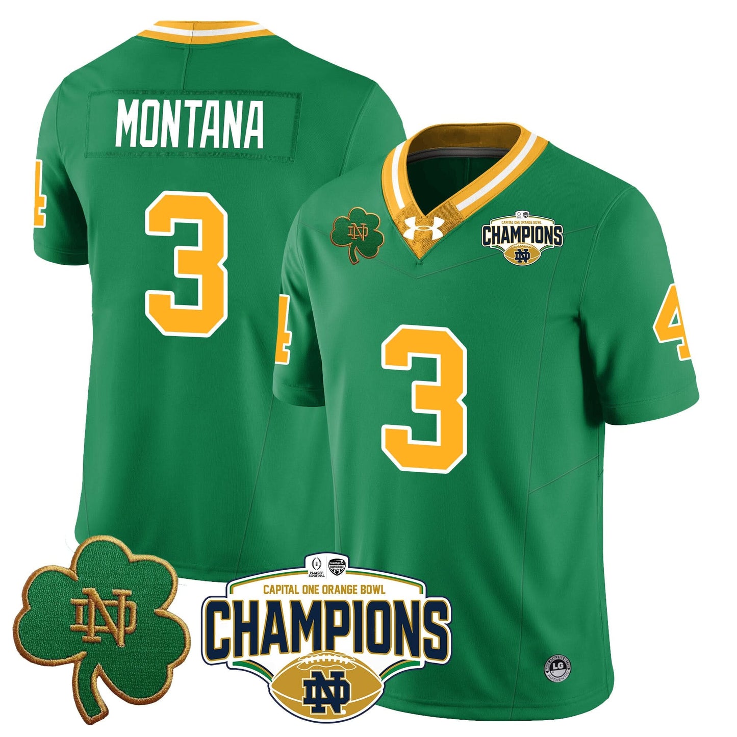 Notre Dame Fighting Irish 2025 Orange Bowl Champions Jersey N5 - All Stitched