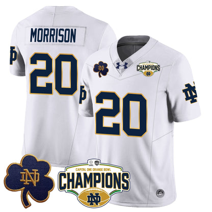 Notre Dame Fighting Irish 2025 Orange Bowl Champions Jersey N5 - All Stitched