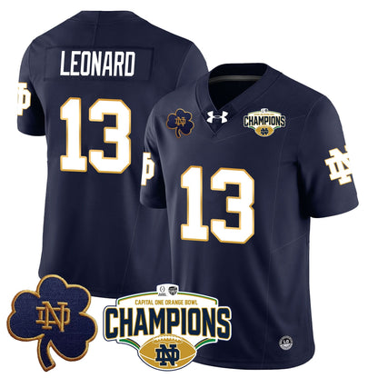 Notre Dame Fighting Irish 2025 Orange Bowl Champions Jersey N5 - All Stitched