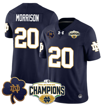 Notre Dame Fighting Irish 2025 Orange Bowl Champions Jersey N5 - All Stitched
