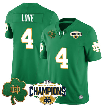 Notre Dame Fighting Irish 2025 Orange Bowl Champions Jersey N5 - All Stitched