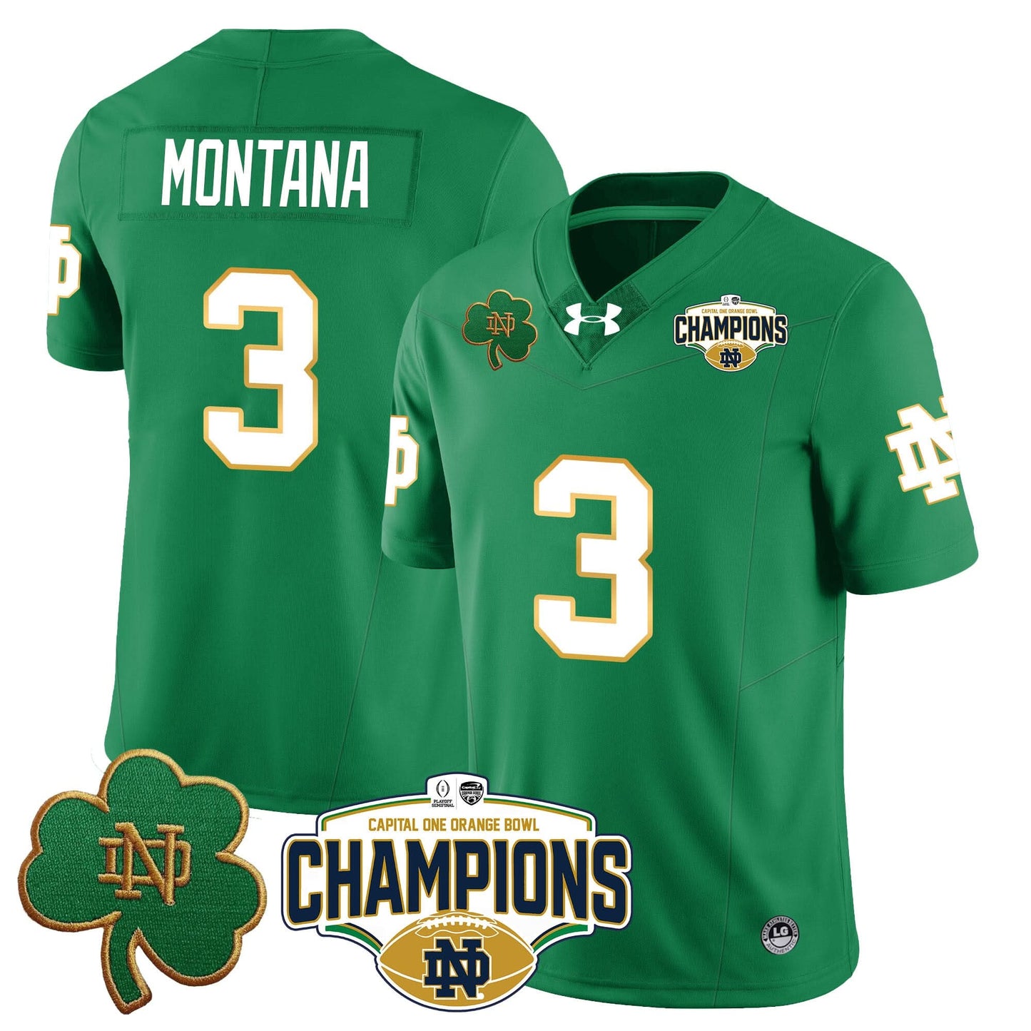 Notre Dame Fighting Irish 2025 Orange Bowl Champions Jersey N5 - All Stitched