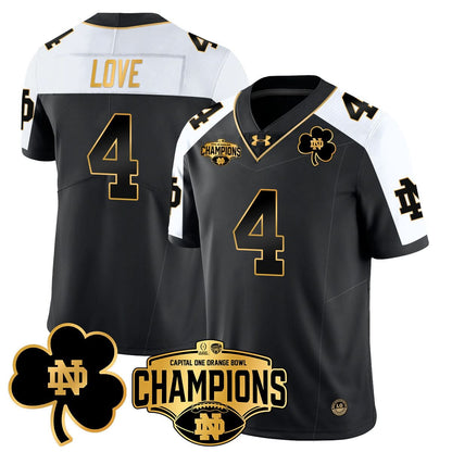 Notre Dame Fighting Irish 2025 Orange Bowl Champions Jersey N5 - All Stitched